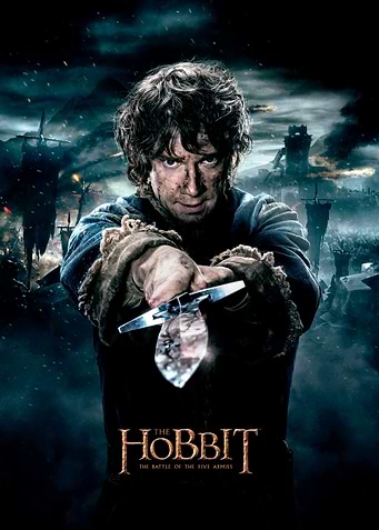 Bilbo fighting with Sting