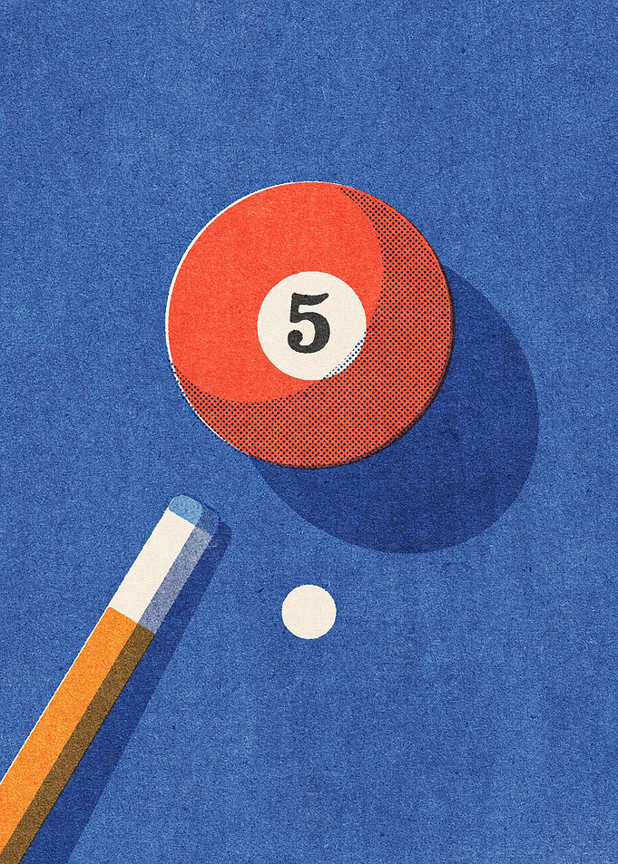 Billiards Ball 5 I