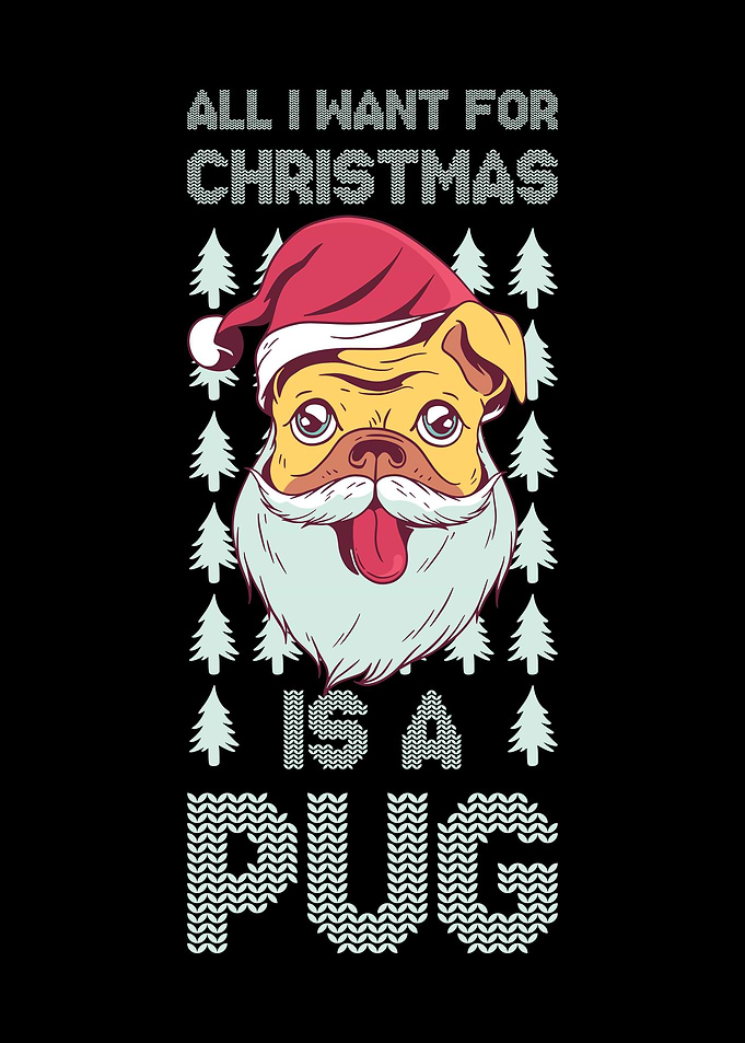 Christmas Pug