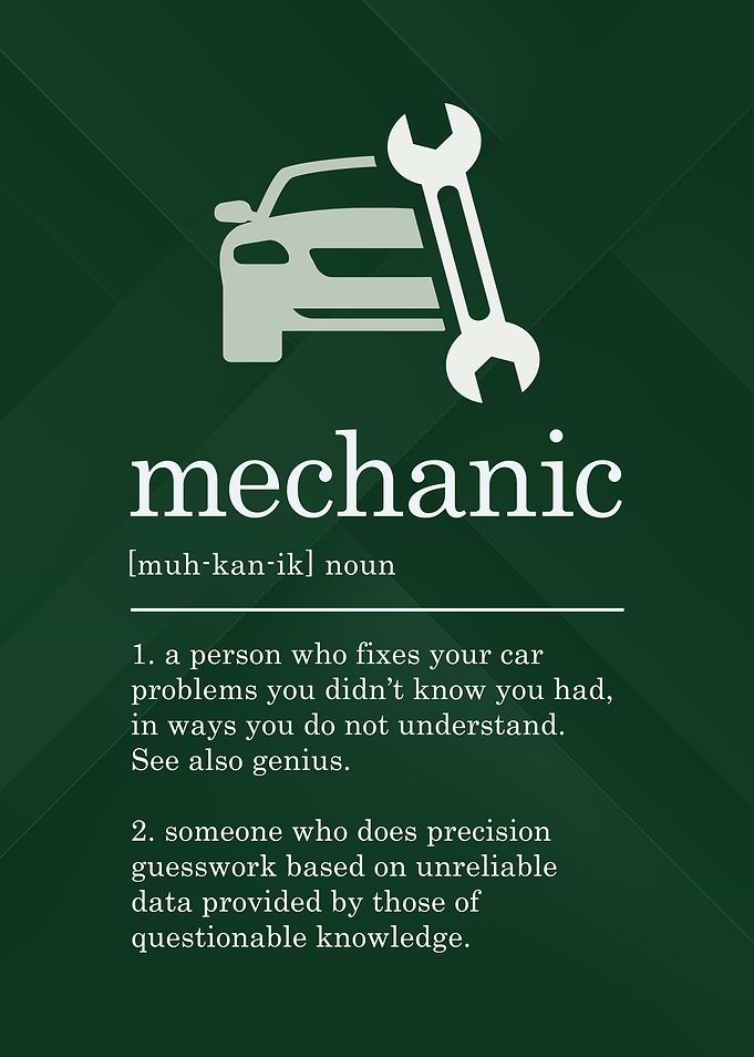 Funny Mechanic Definition