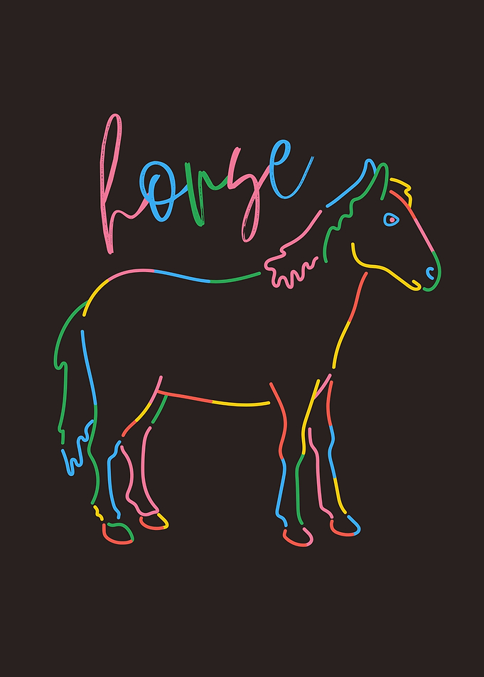 Multi Colored Horse
