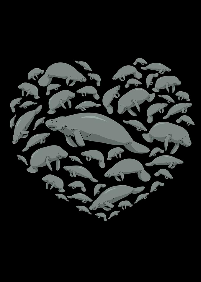 I Love Manatees Gift Women