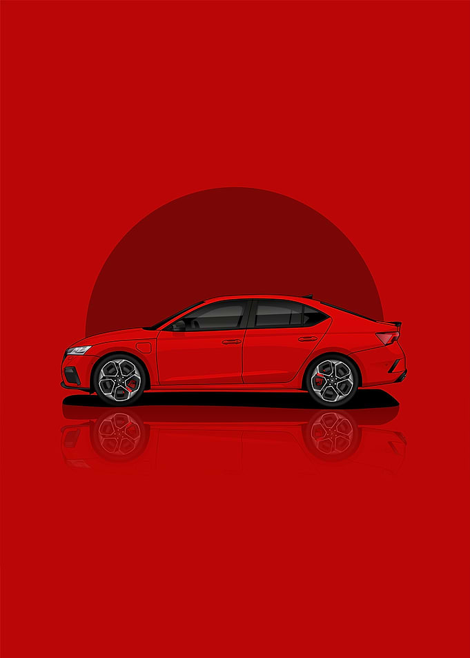 Art Car skoda octavia red