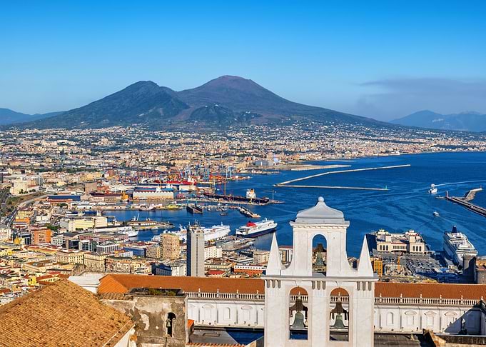 Port of Naples in Italy