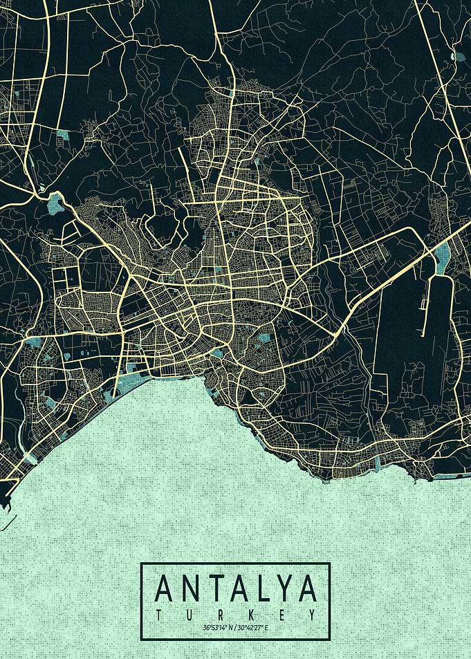Antalya City Map Summer