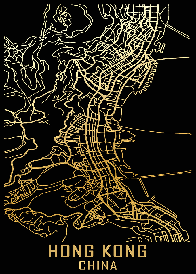 Hong Kong China City Map