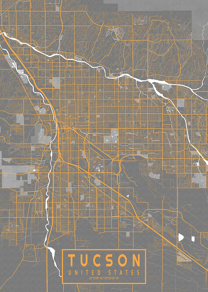 Tucson City Map Bauhaus