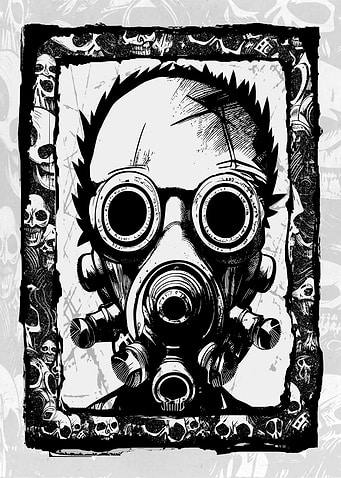 Gasmask Punk Skulls