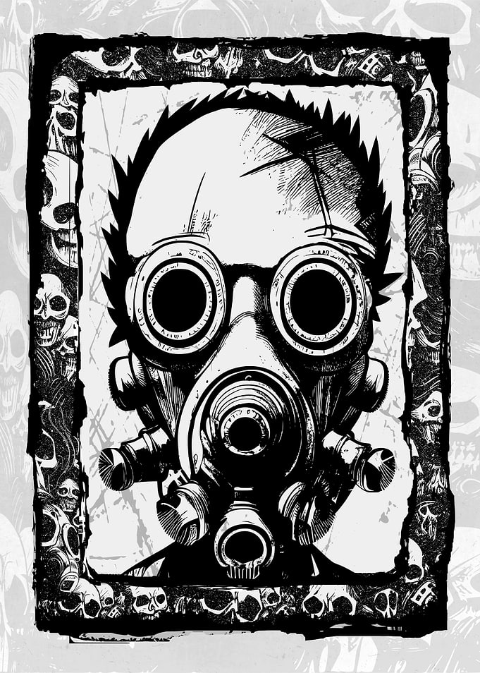 Gasmask Punk Skulls