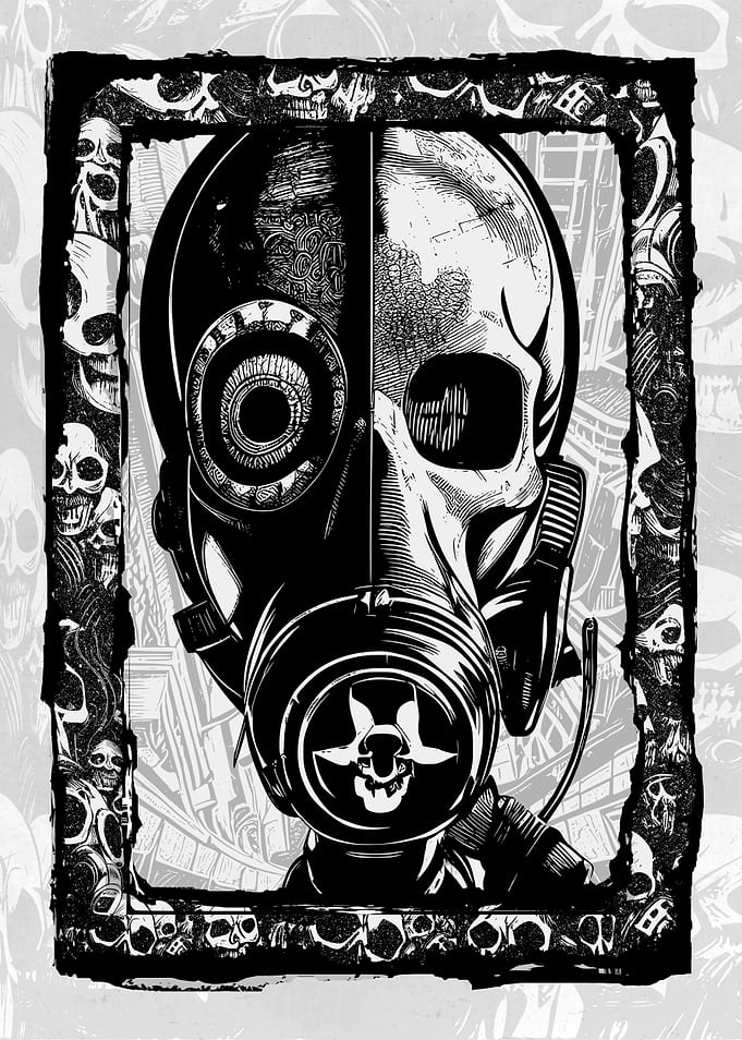 Gasmask Punk Skulls