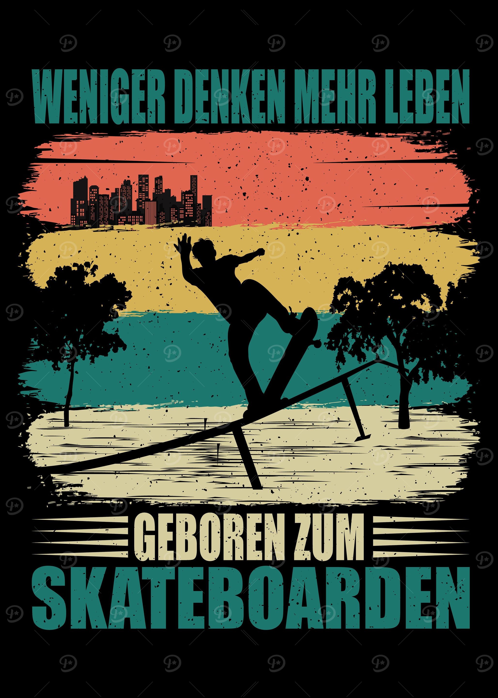 Skateboarder Motiv beim