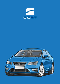 seat leon fr blue