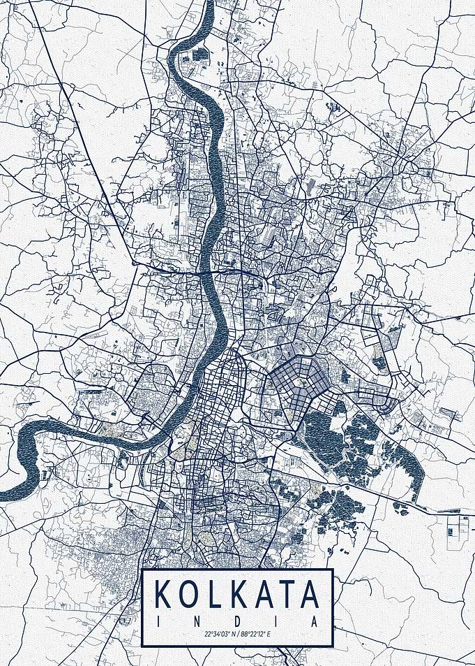 Kolkata City Map Coastal