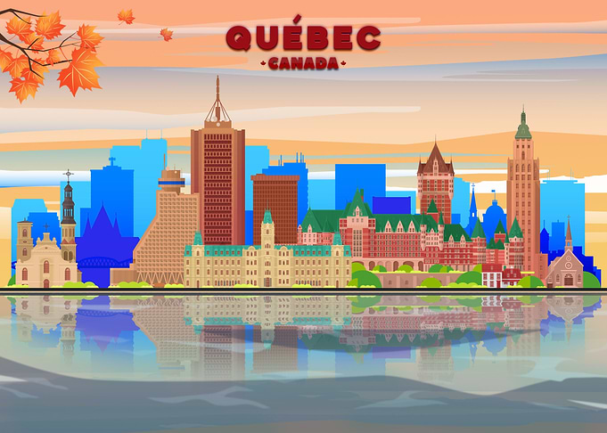 Skyline in Quebec Canada