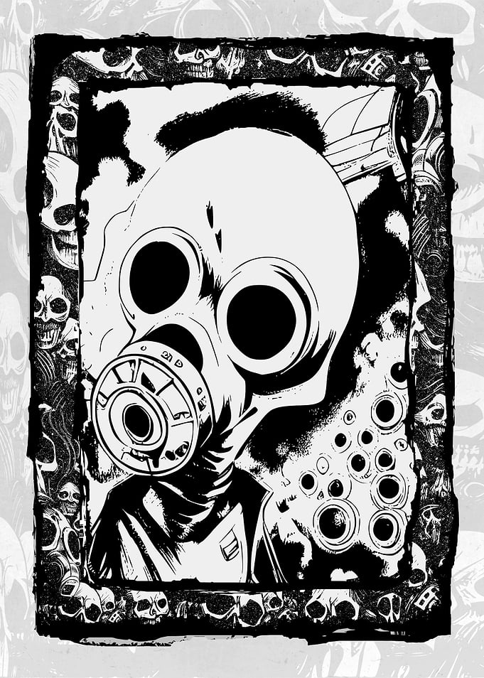 Gasmask Punk Skulls