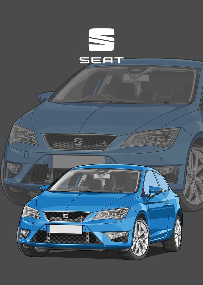 seat leon fr blue