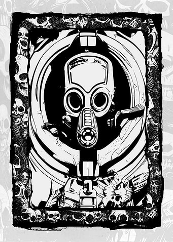 Gasmask Punk Skulls