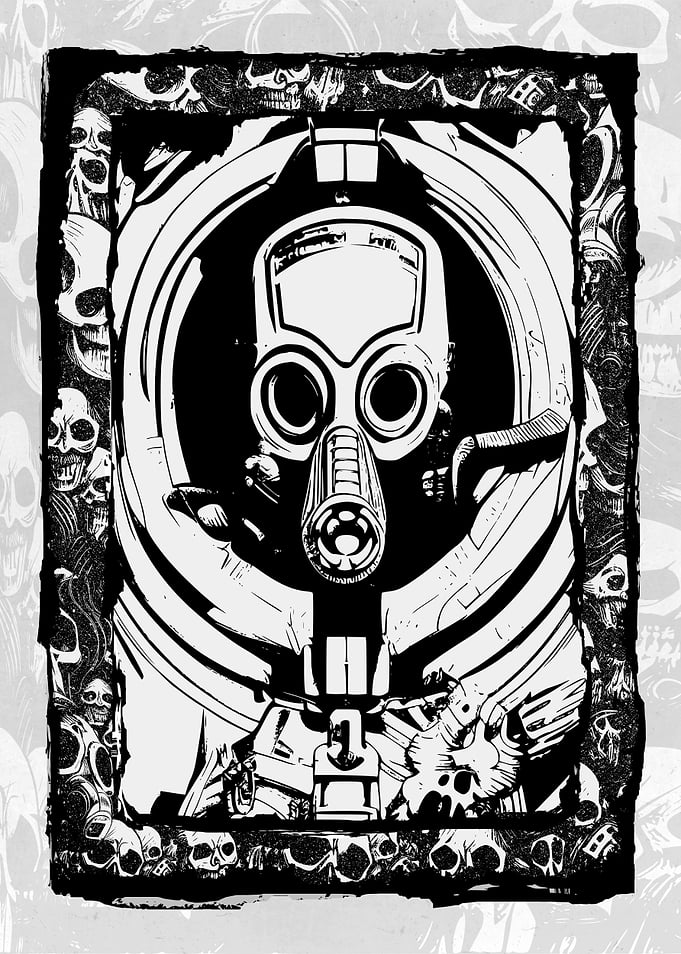 Gasmask Punk Skulls