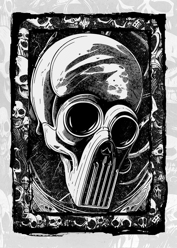 Gasmask Punk Skulls