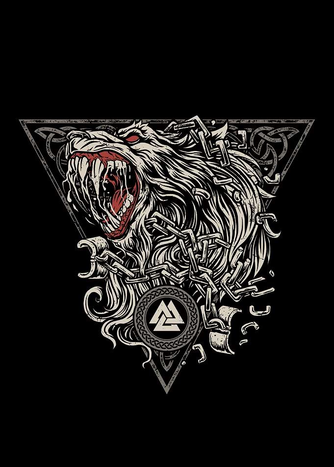 Nordic Wolf Viking Fenrir