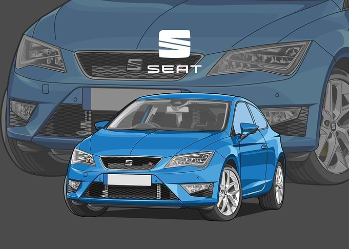 seat leon fr blue