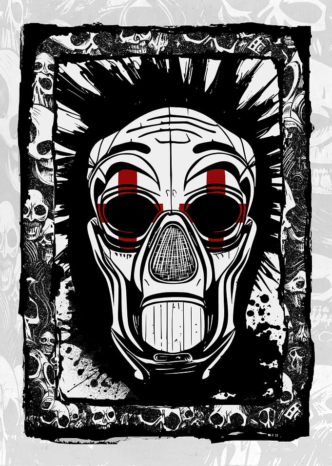 Gasmask Punk Skulls
