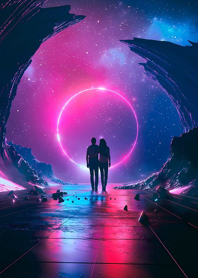 A Couple Enjoy The Galaxy