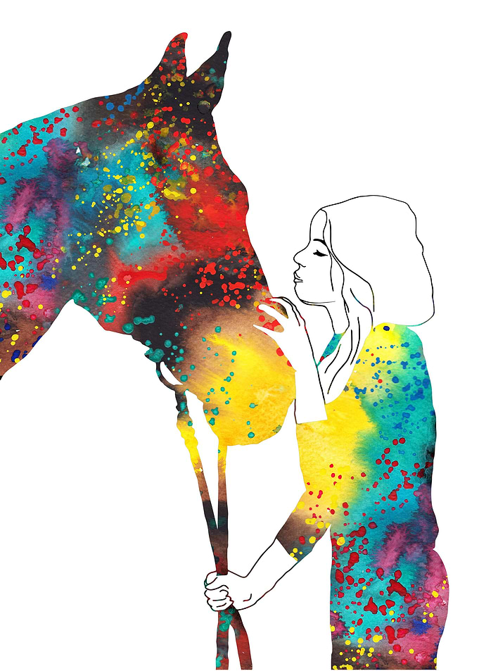 Girl with horse