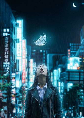 Girl in the rain