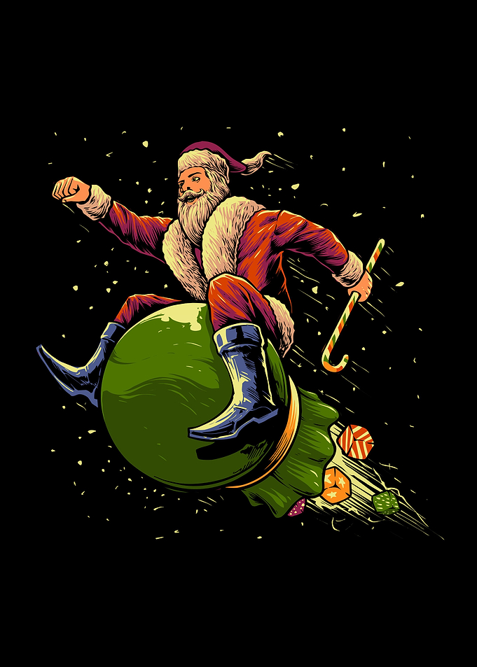 The flying santa claus