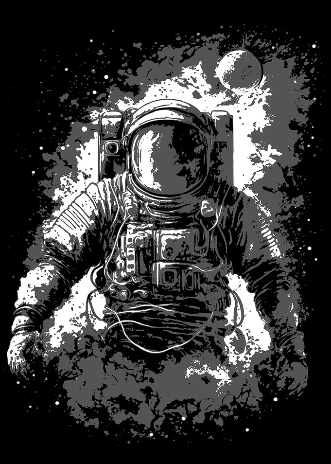 Astronaut in the space