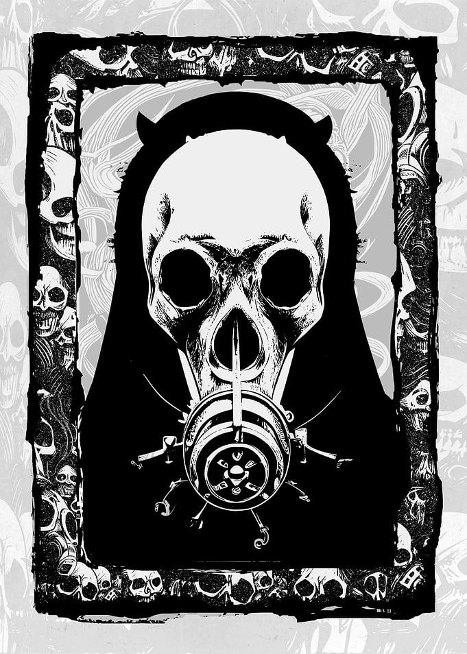 Gasmask Punk Skulls