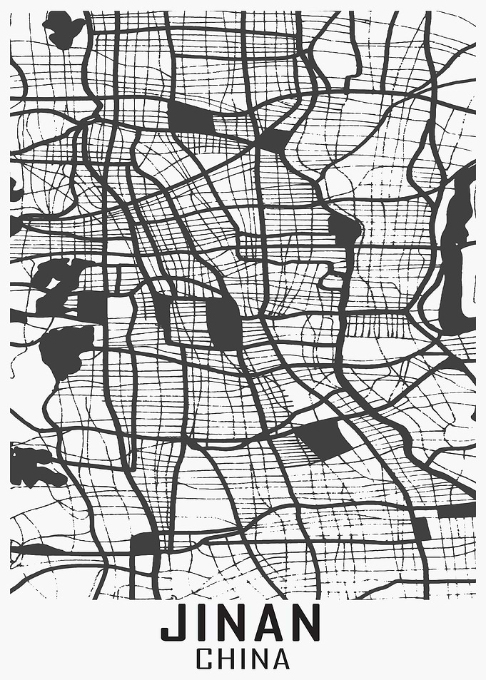 Jinan China City Map