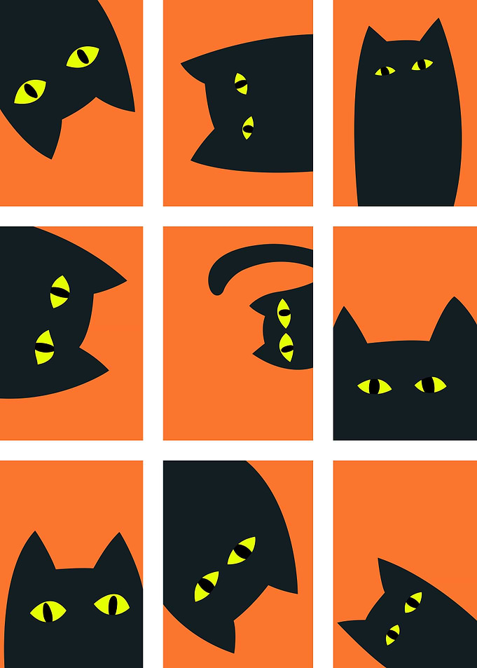 Black Cats Cute Minimalist