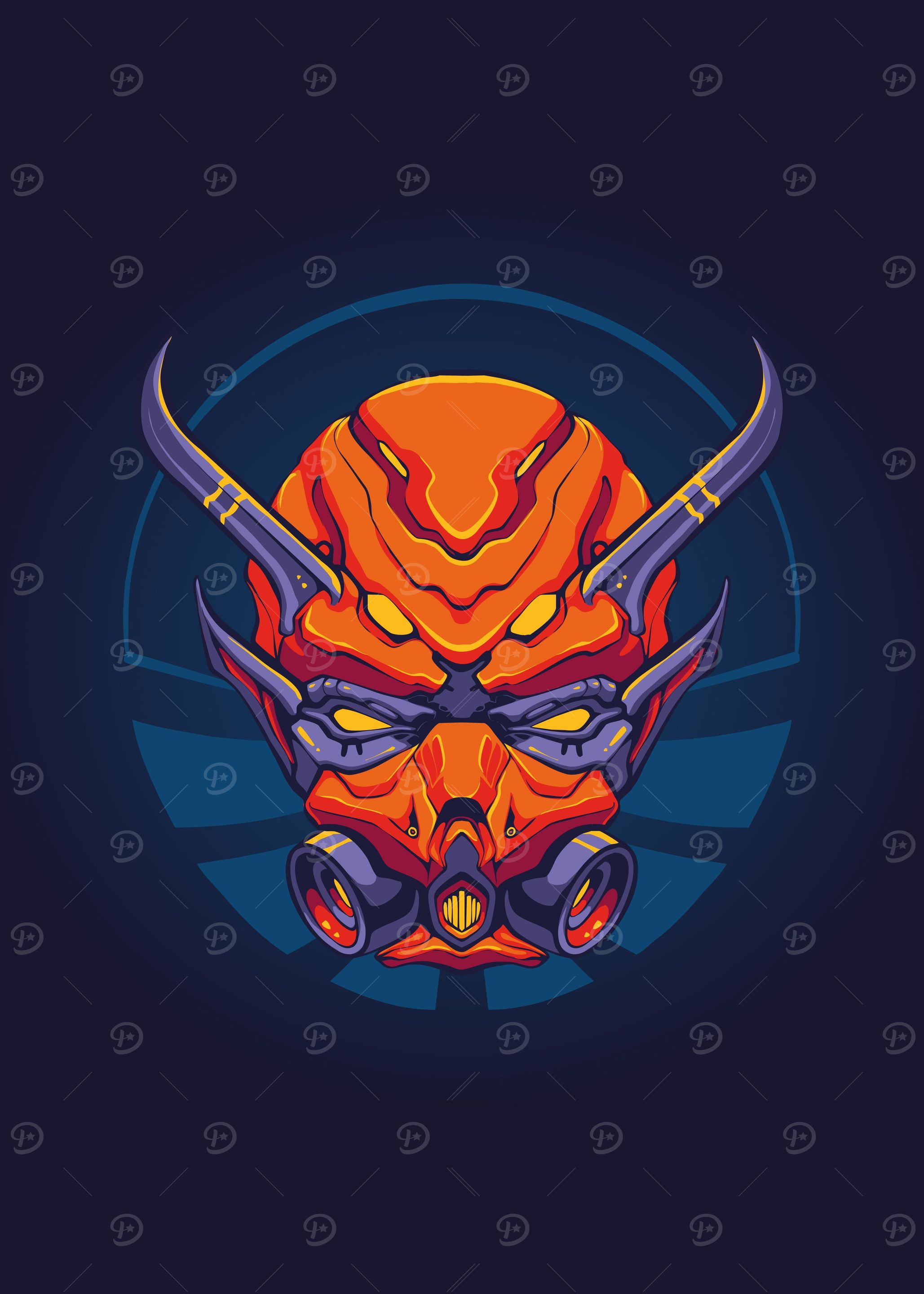 The devil skull head