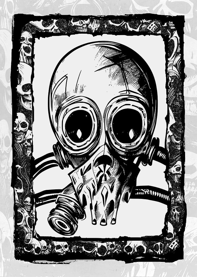 Gasmask Punk Skulls