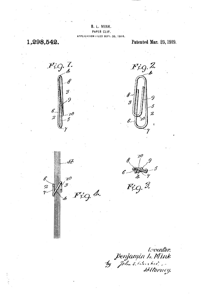Retro Paper Clip Patent