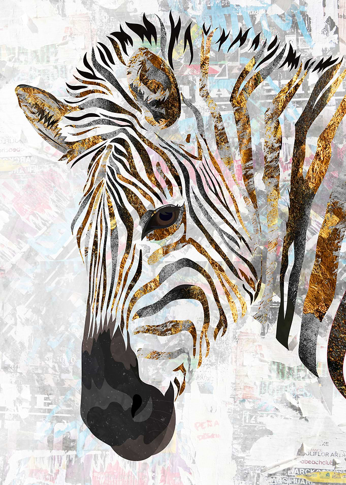 Grunge Graffiti Zebra