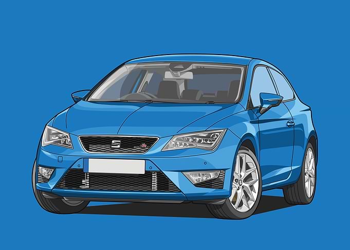 seat leon fr blue