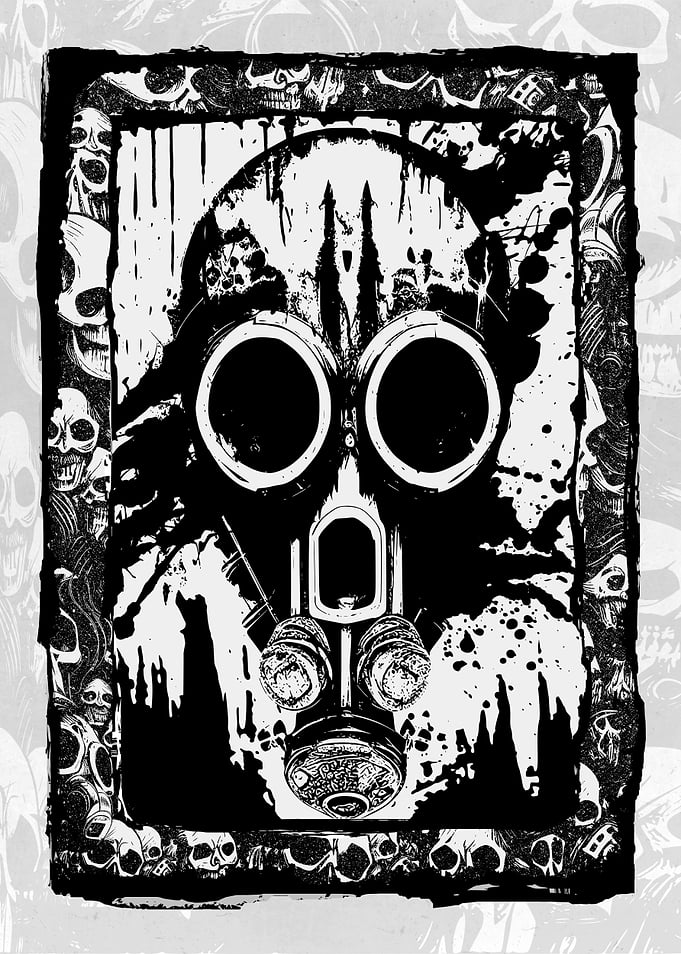 Gasmask Punk Skulls