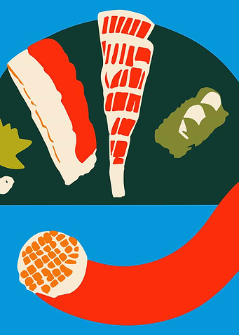 Artistic Sushi Poster