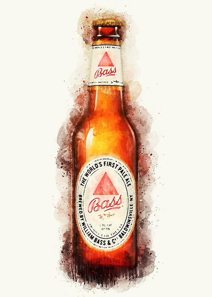 Vintage Watercolor Beer