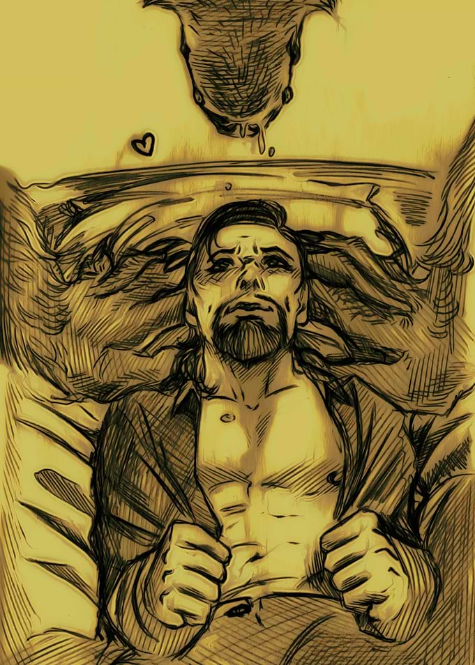 The man and the beast