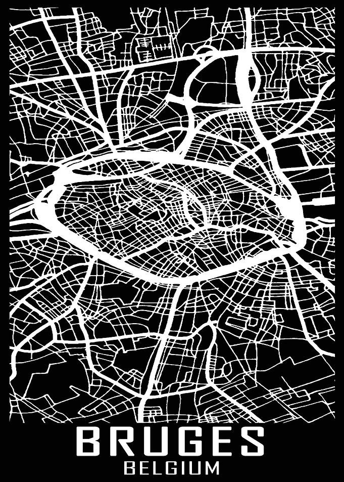 Bruges Belgium City Map