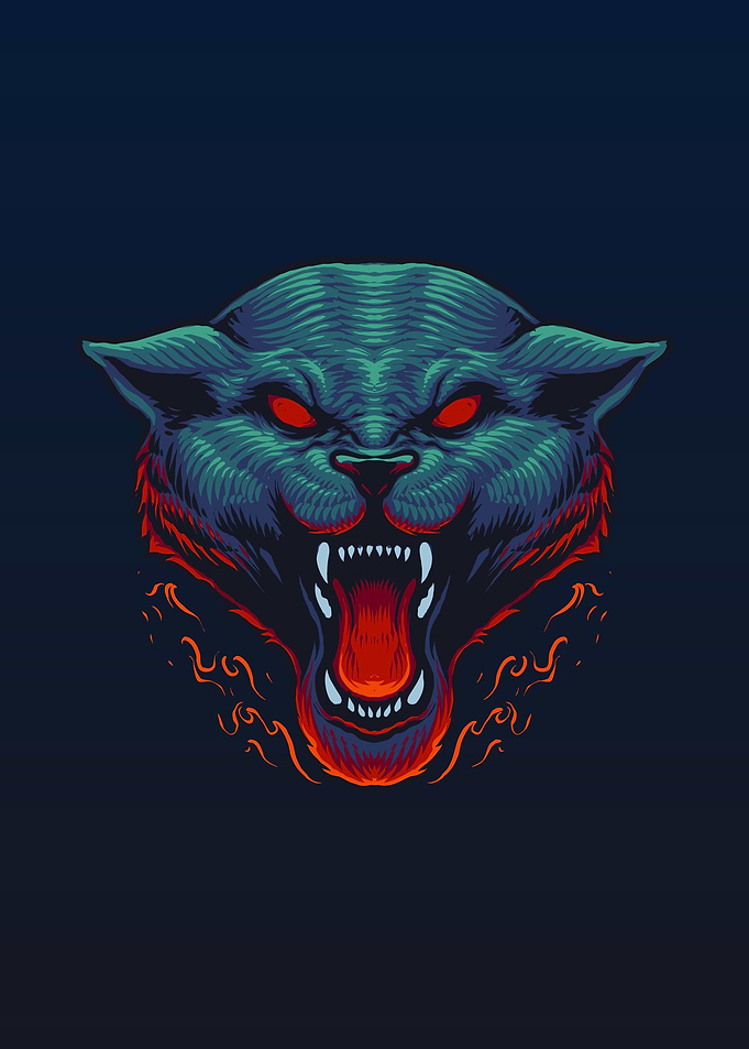 The wolf head