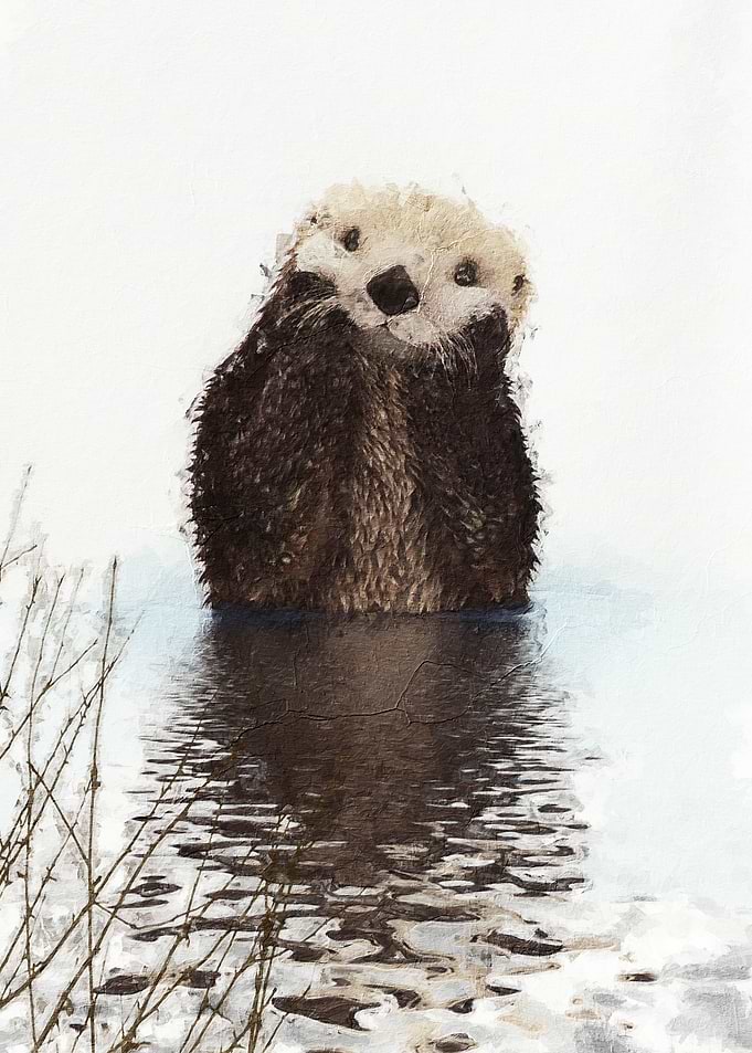 Cute otter