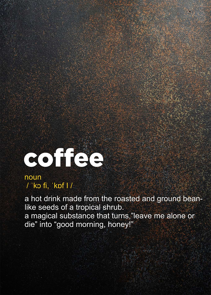 coffee definition poster