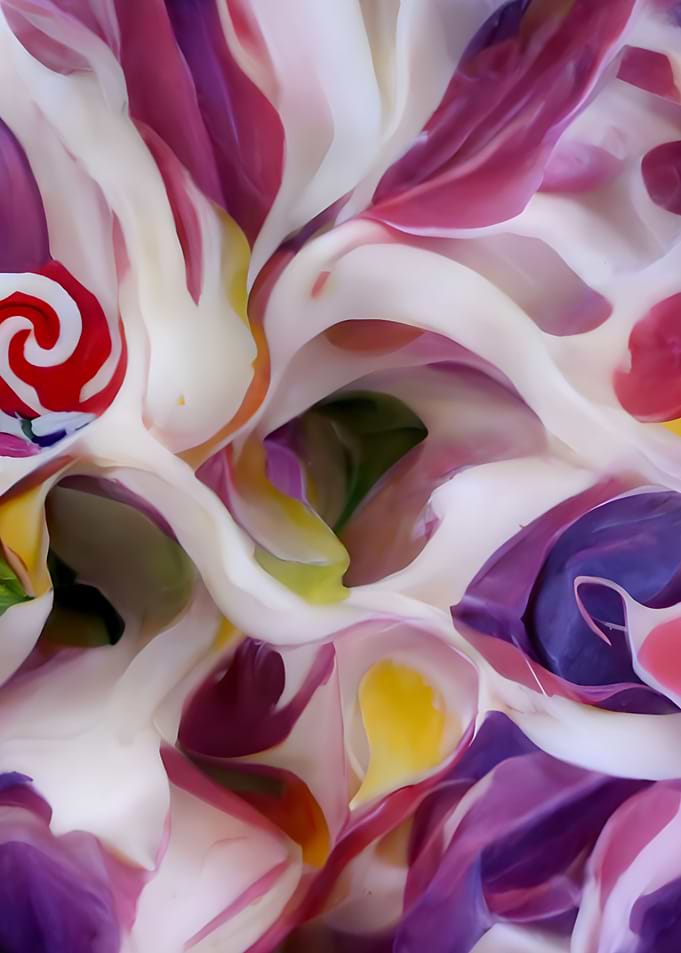 Abstract purple floral