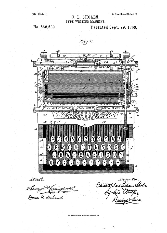 Retro Typewriter Patent