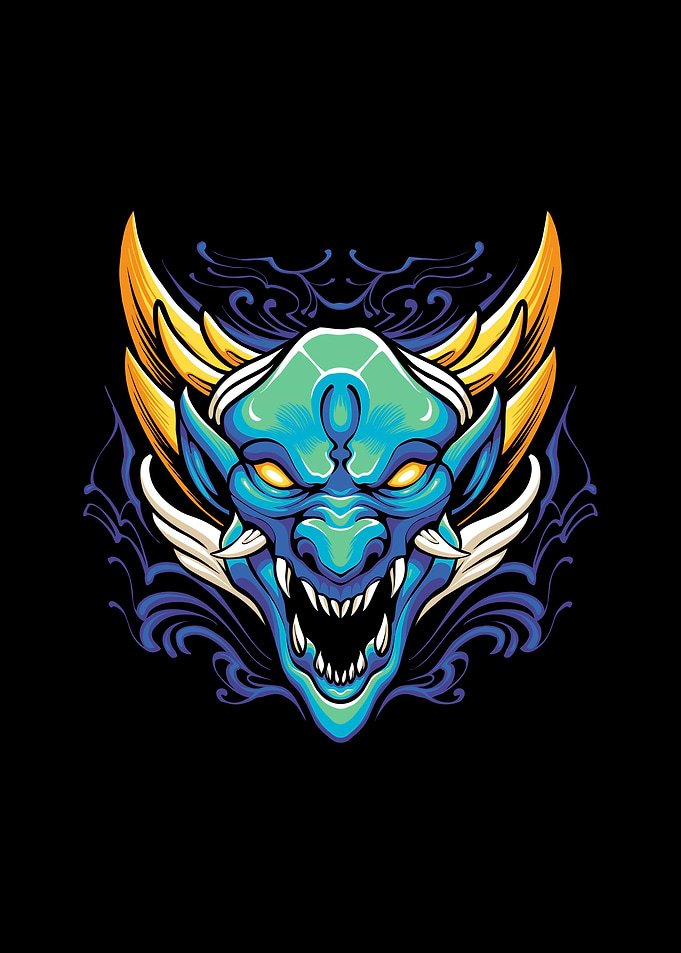 The blue monster dragon